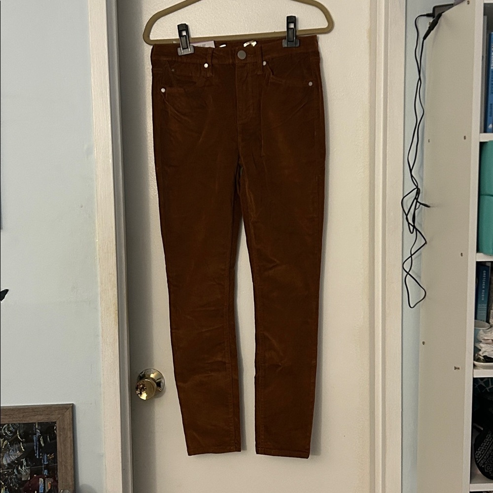 Seven7 Ultra High Rise Skinny Camel Corduroy Pants Women’s size 6 NWT